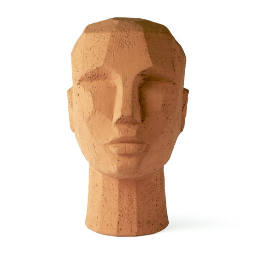 HKLIVING Abstract Sculptuur Hoofd - Terracotta