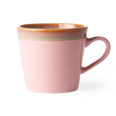 HKliving 70's Ceramics Cappuccino Mok - Pink
