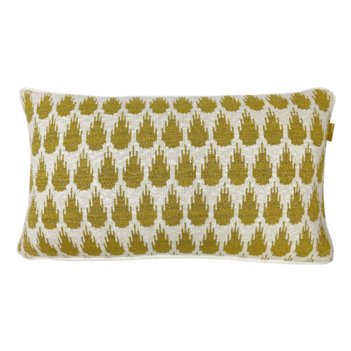 malagoon botanic knitted cushion gold