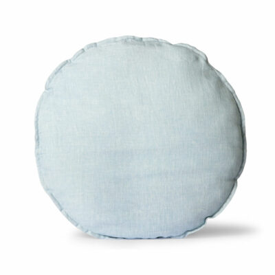 HKLIVING Seat Cushion Round - Ice Blue Linen