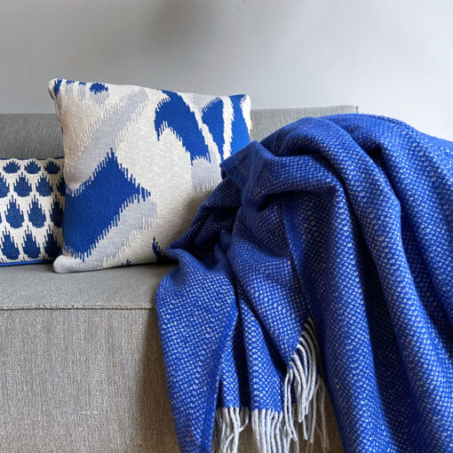Malagoon Recycled Wool Throw – Rhinestone Blue - Afbeelding 2