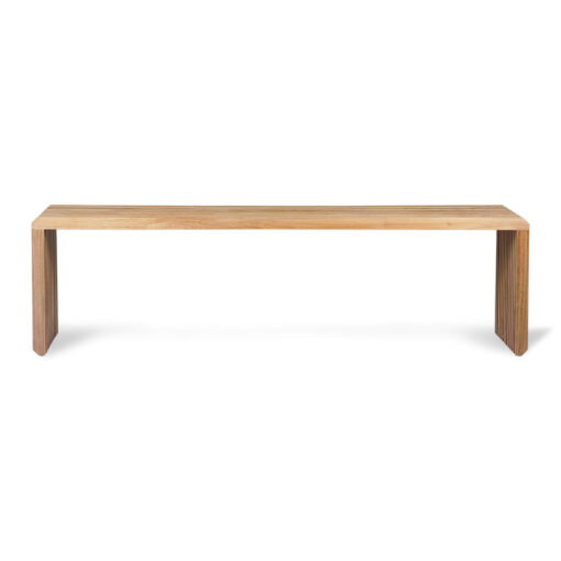 HKLIVING Slatted Bench - Teak - Afbeelding 2