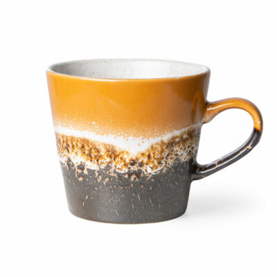 HKliving 70's Ceramics Cappuccino Mok - Fire