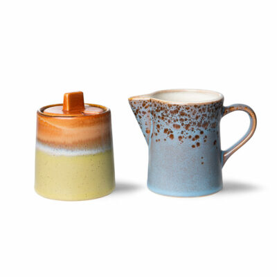 HKLIVING Milk Jug & Sugar Pot - Berry/Peat