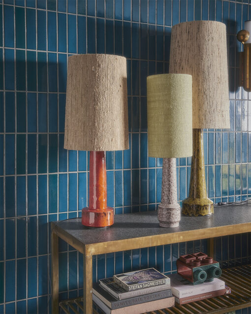 HKLIVING Retro Stoneware Lamp Base - Mustard - Afbeelding 4