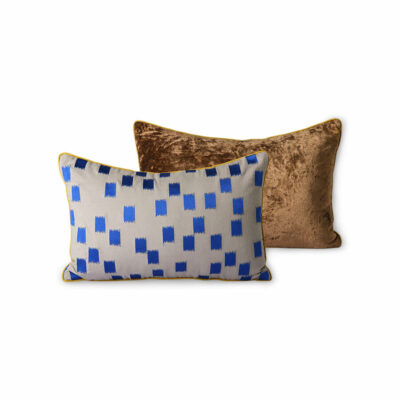 HKLIVING Stitched Cushion - Blue Brush