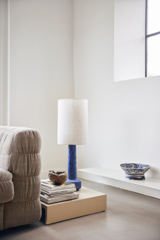 HKLIVING Retro Stoneware Lamp Base - Blue - Afbeelding 6