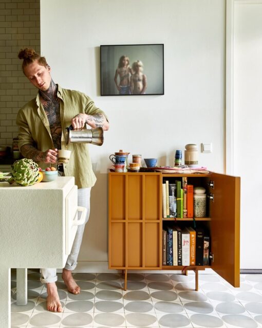 HKLIVING Cupboard Kast - Ginger Orange - Afbeelding 4