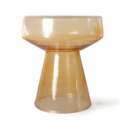 HKLIVING Side Table - Glass Amber