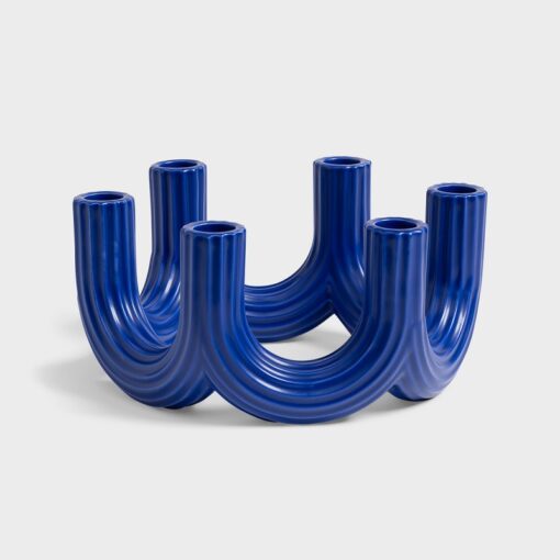 &KLEVERING Candle Holder Churros - Blue