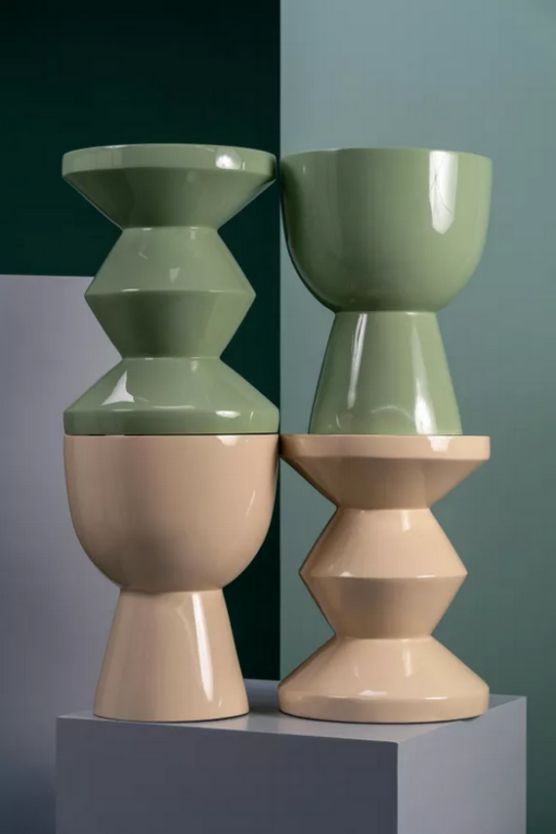 POLSPOTTEN Kruk Zig Zag - Olive Green - Afbeelding 2