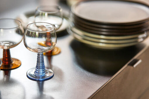HKLIVING Wine Glass Swirl Low - Blue - Afbeelding 6