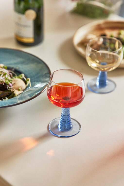 HKLIVING Wine Glass Swirl High - Blue - Afbeelding 4