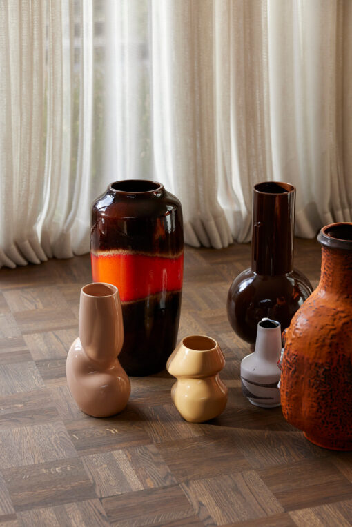 HKLIVING Ceramic Organic Vase - Cappuccino - Afbeelding 4