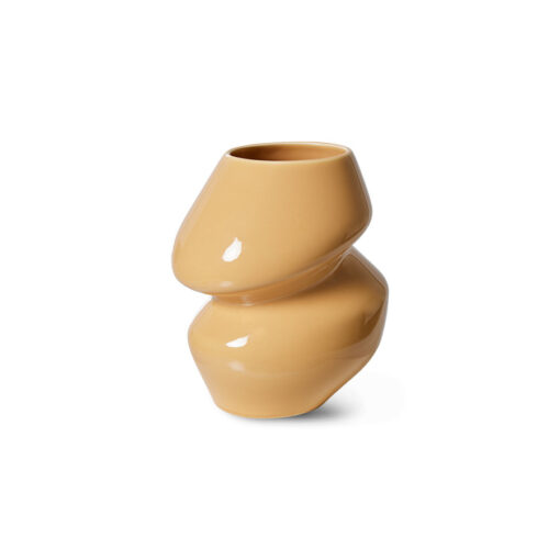 HKLIVING Ceramic Organic Vase - Cappuccino - Afbeelding 2