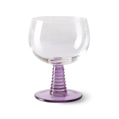HKLIVING Wine Glass Swirl Low - Purple