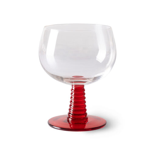 HKLIVING Wine Glass Swirl Low - Red