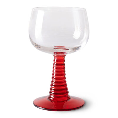 HKLIVING Wine Glass Swirl High - Red