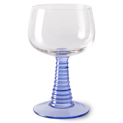 HKLIVING Wine Glass Swirl High - Blue