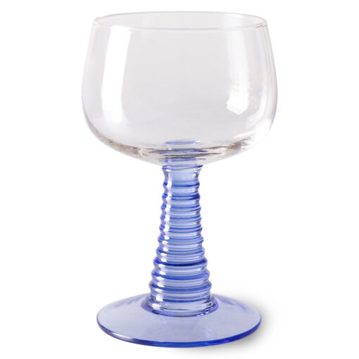 HKLIVING Wine Glass Swirl High - Blue