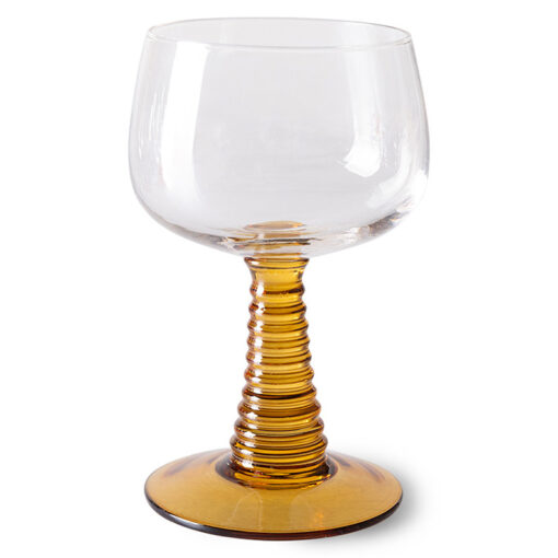 HKLIVING Wine Glass Swirl High - Ochre