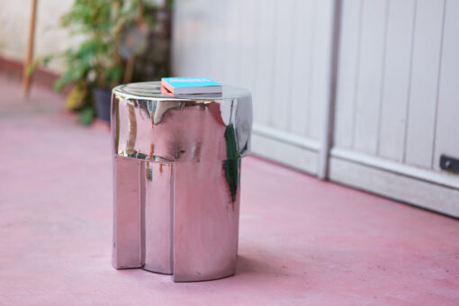 HKLIVING Stoneware Side Table - Chrome - Afbeelding 4