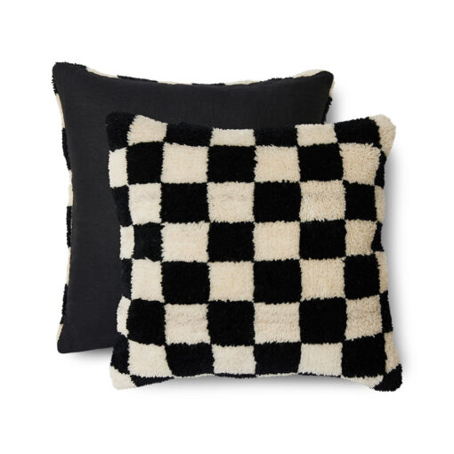 HKLIVING Woolen Statement Cushion - Black and White