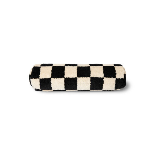 HKLIVING Woolen Statement Cushion - Bolster Black and White