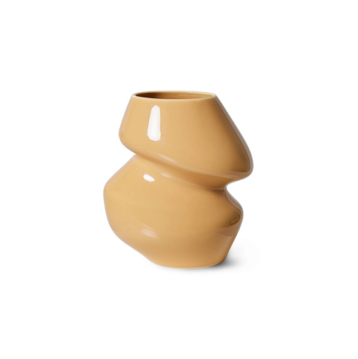 HKLIVING Ceramic Organic Vase - Cappuccino
