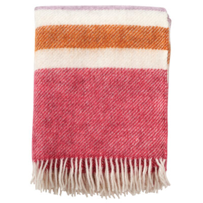 KLIPPAN Plaid Gotland - Stripe Cerise