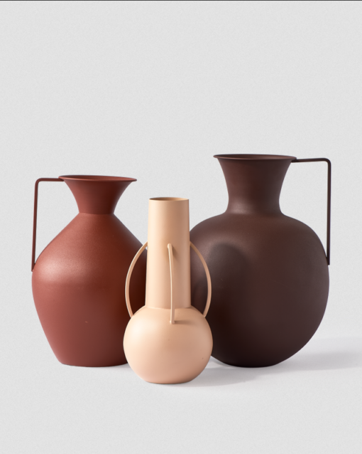 POLSPOTTEN Vase Roman - Cognac - Afbeelding 4