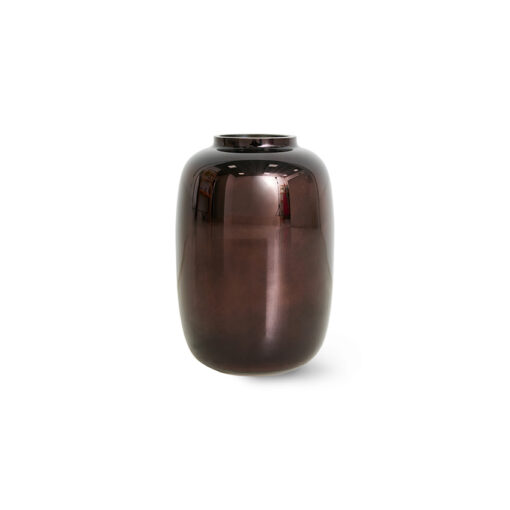 HKLIVING Glass Vase - Brown Chrome