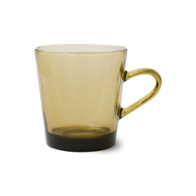 HKLIVING 70's Glassware Coffee Cup - Mud Brown