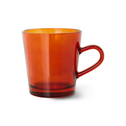 HKLIVING 70's Glassware Coffee Cup - Amber Brown