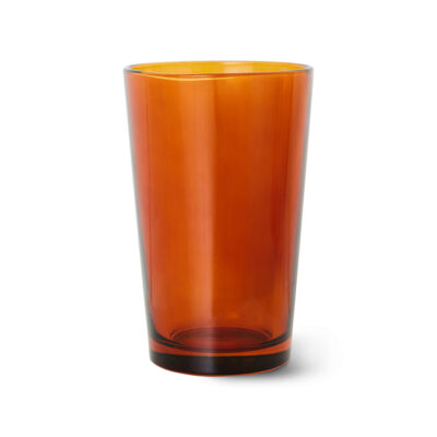 HKLIVING 70's Glassware Tea Glass - Amber Brown