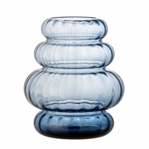 BLOOMINGVILLE Vase Bing - Blue Glass
