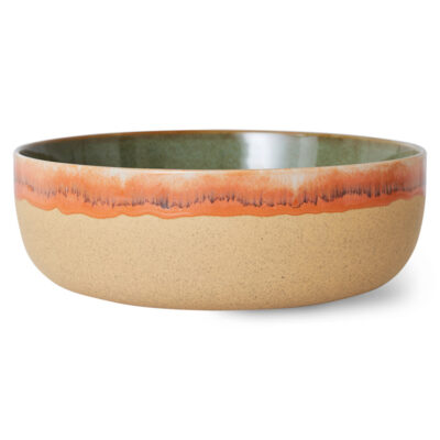 HKLIVING 70's ceramics Salad Bowl - Shore