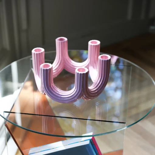 &KLEVERING Candle Holder Churros - Pink - Afbeelding 2