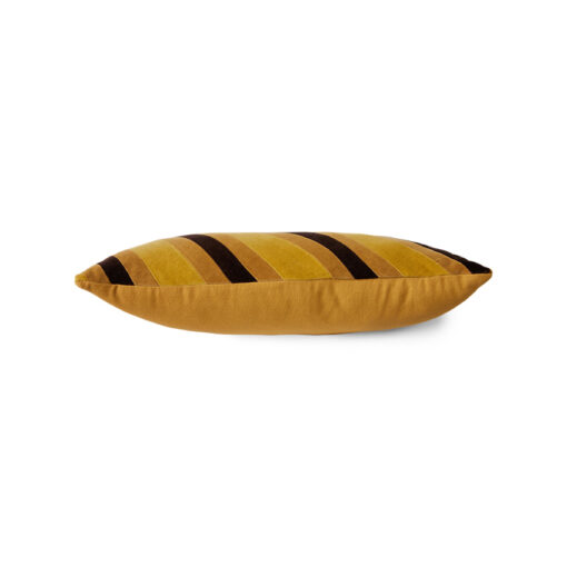 HKLIVING Striped Velvet Kussen - Honey - Afbeelding 2