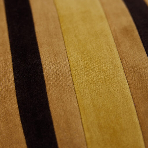 HKLIVING Striped Velvet Kussen - Honey - Afbeelding 3