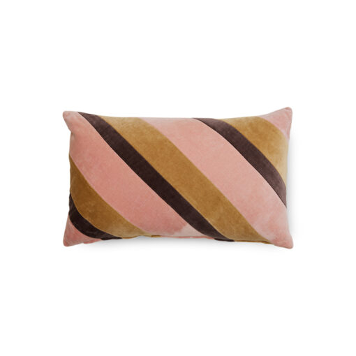 HKLIVING Striped Velvet Kussen - Sunkissed - Afbeelding 2