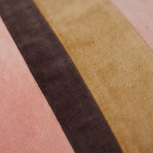 HKLIVING Striped Velvet Kussen - Sunkissed - Afbeelding 4