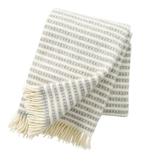 KLIPPAN Plaid Olle - Light grey