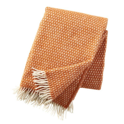 KLIPPAN Plaid Wol - Knut Orange