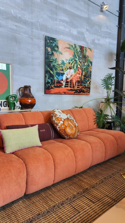 HKLIVING Sofa Wave - Corduroy Rib Dusty Orange - Afbeelding 3
