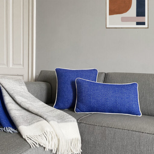 Malagoon Recycled Square Cushion - Rhinestone Blue - Afbeelding 4