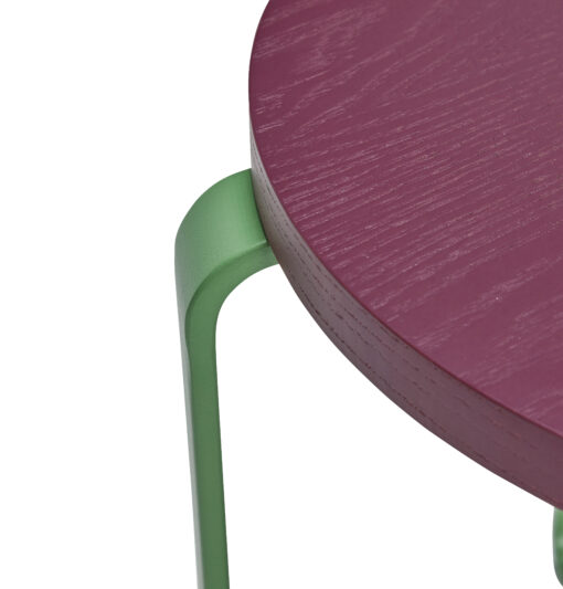 HÜBSCH Stool Smile - Burgundy/Green - Afbeelding 2