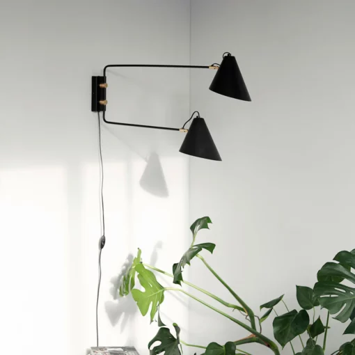 HOUSE DOCTOR Wandlamp Club Double - Zwart - Afbeelding 2