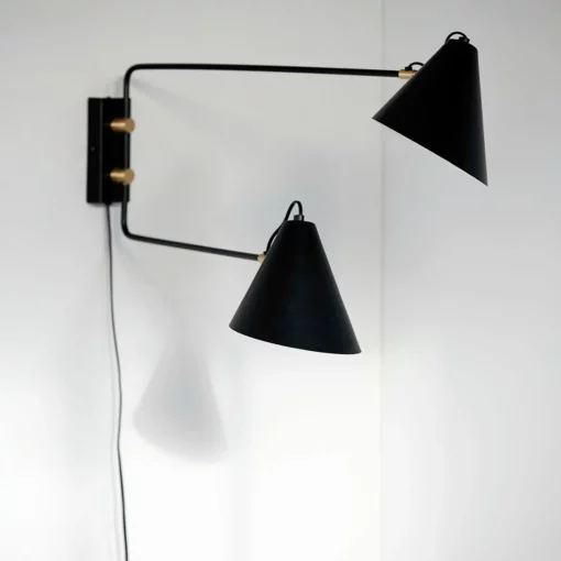 HOUSE DOCTOR Wandlamp Club Double - Zwart - Afbeelding 3