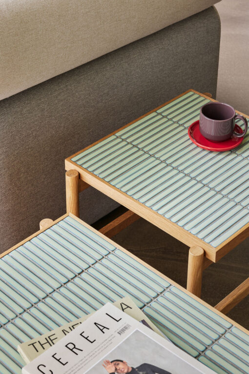 HÜBSCH Side Table Tile - Mint - Afbeelding 4